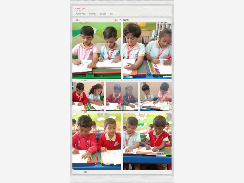 Drawing and colouring competition by Kindergarten students